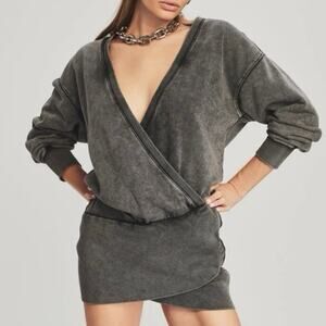 Retrofete Gray The Nash Mini Dress Size M